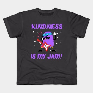 Kindness is My Jam with Hairy Monster on the Acoustic Guitar Kids T-Shirt